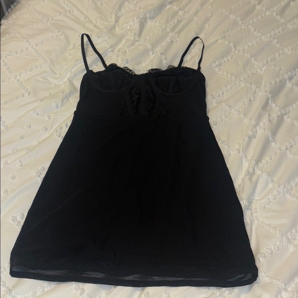 Urban Outfitters Corset Black Mini Dress